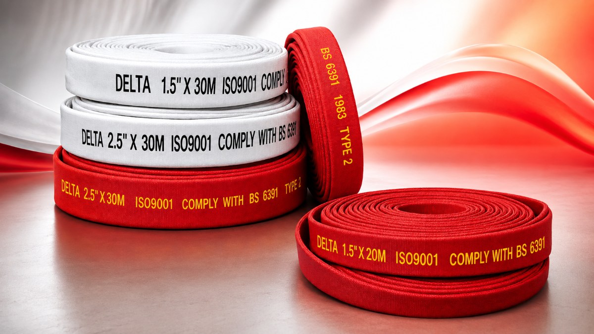 สายส่งน้ำดับเพลิง DELTA ยางสังเคราะห์ PVC 3 ชั้น