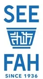 โลโก้ร้านอาหารสีฟ้า SEE FAH